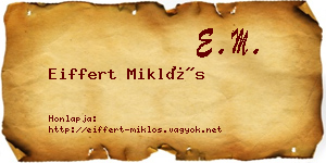 Eiffert Miklós névjegykártya